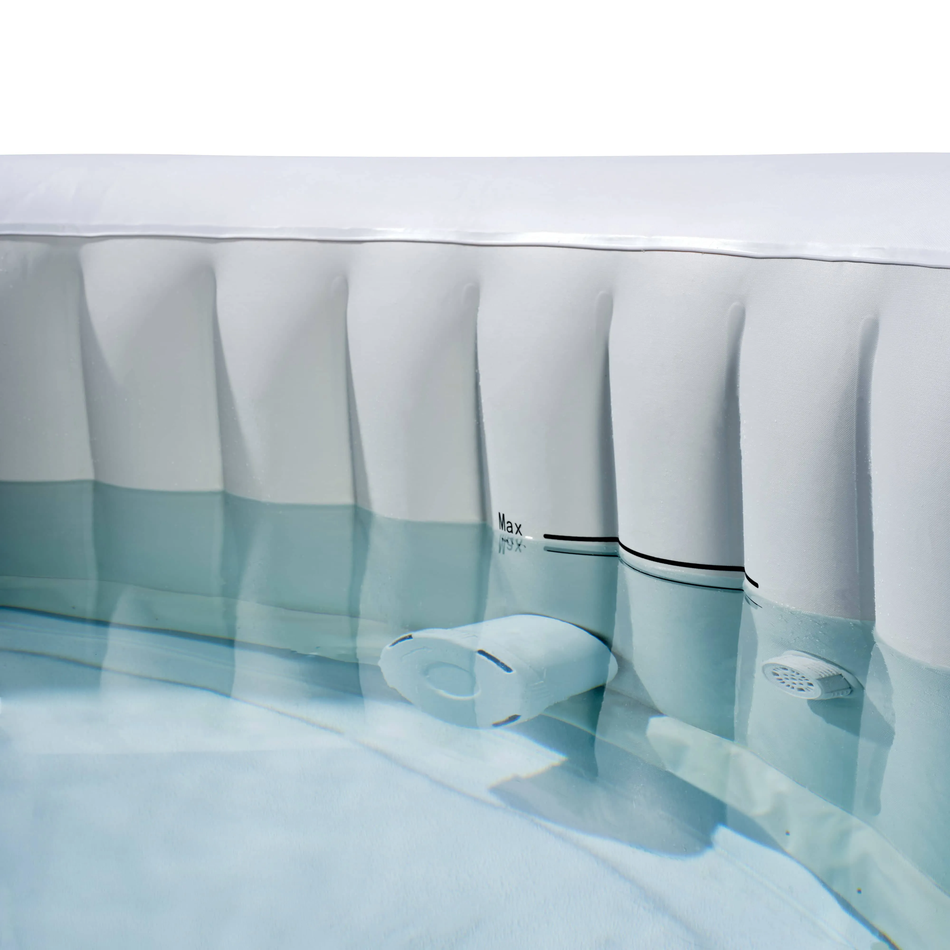 EXIT Wood Deluxe Spa ø204x65cm 1200 L Capacity Outdoor Hot Tub- Dark Grey
