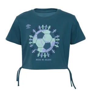 F22 UMBRO GIRLS CINCHED BOTTOM TEE