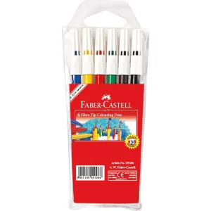 FABER-CASTELL Fibre Tip Pens - (Pack of 6)