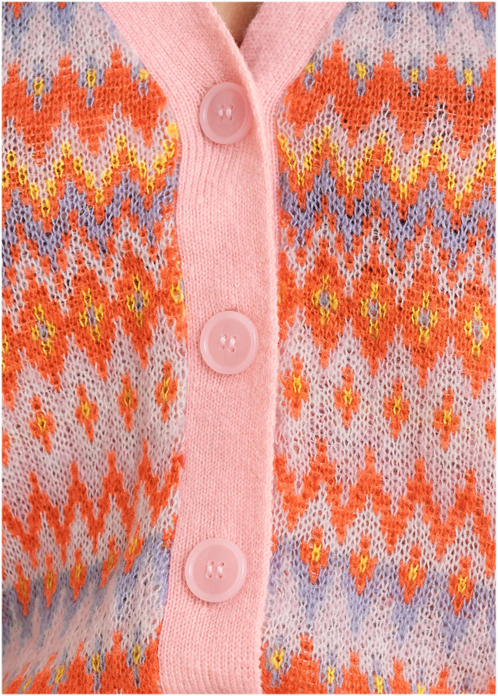 Fair Isle Cardigan - Peach Dust