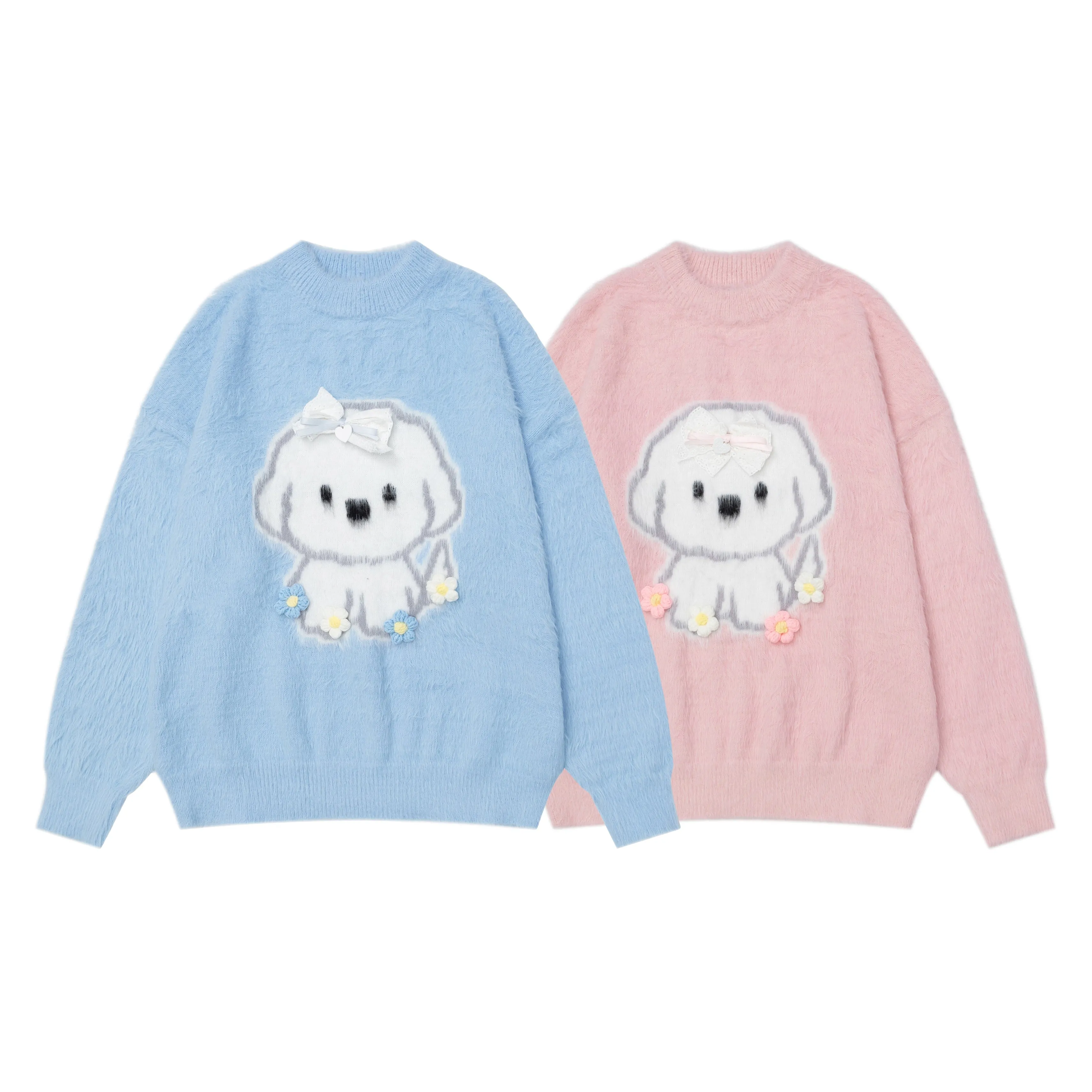 Faire Echo Winter Dog Seahorse Knit Sweater