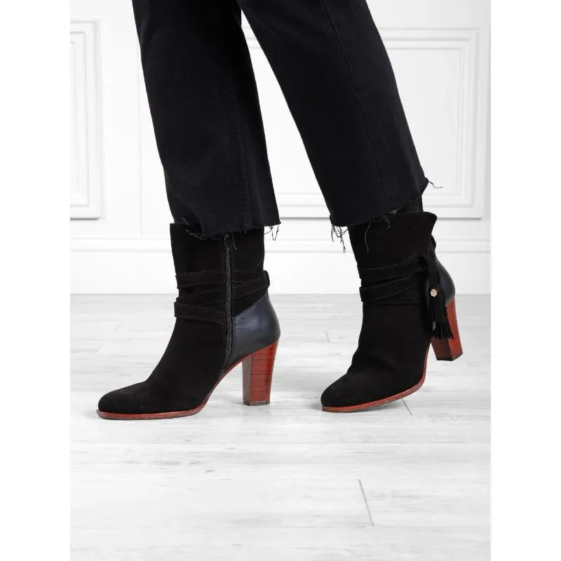 Fairfax & Favor Dorset Suede Ladies Ankle Boot - Black