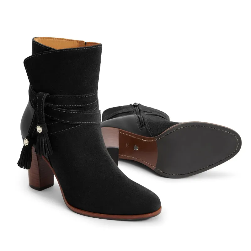 Fairfax & Favor Dorset Suede Ladies Ankle Boot - Black