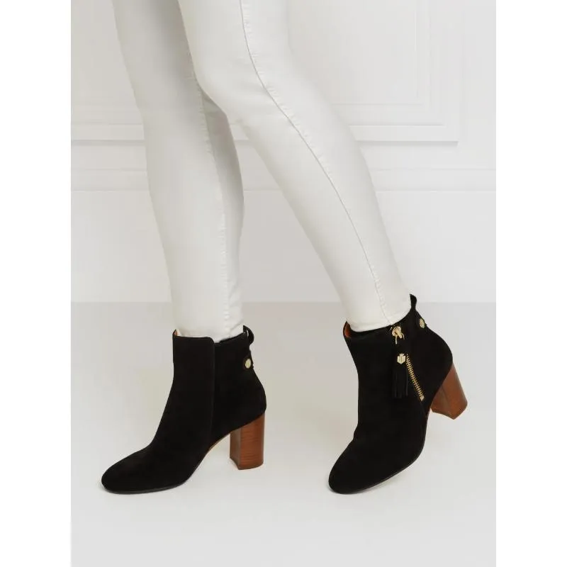 Fairfax & Favor Oakham Ladies Suede Ankle Boot - Black