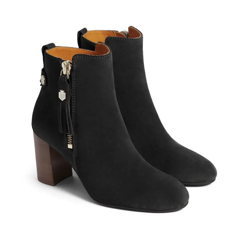 Fairfax & Favor Oakham Ladies Suede Ankle Boot - Black