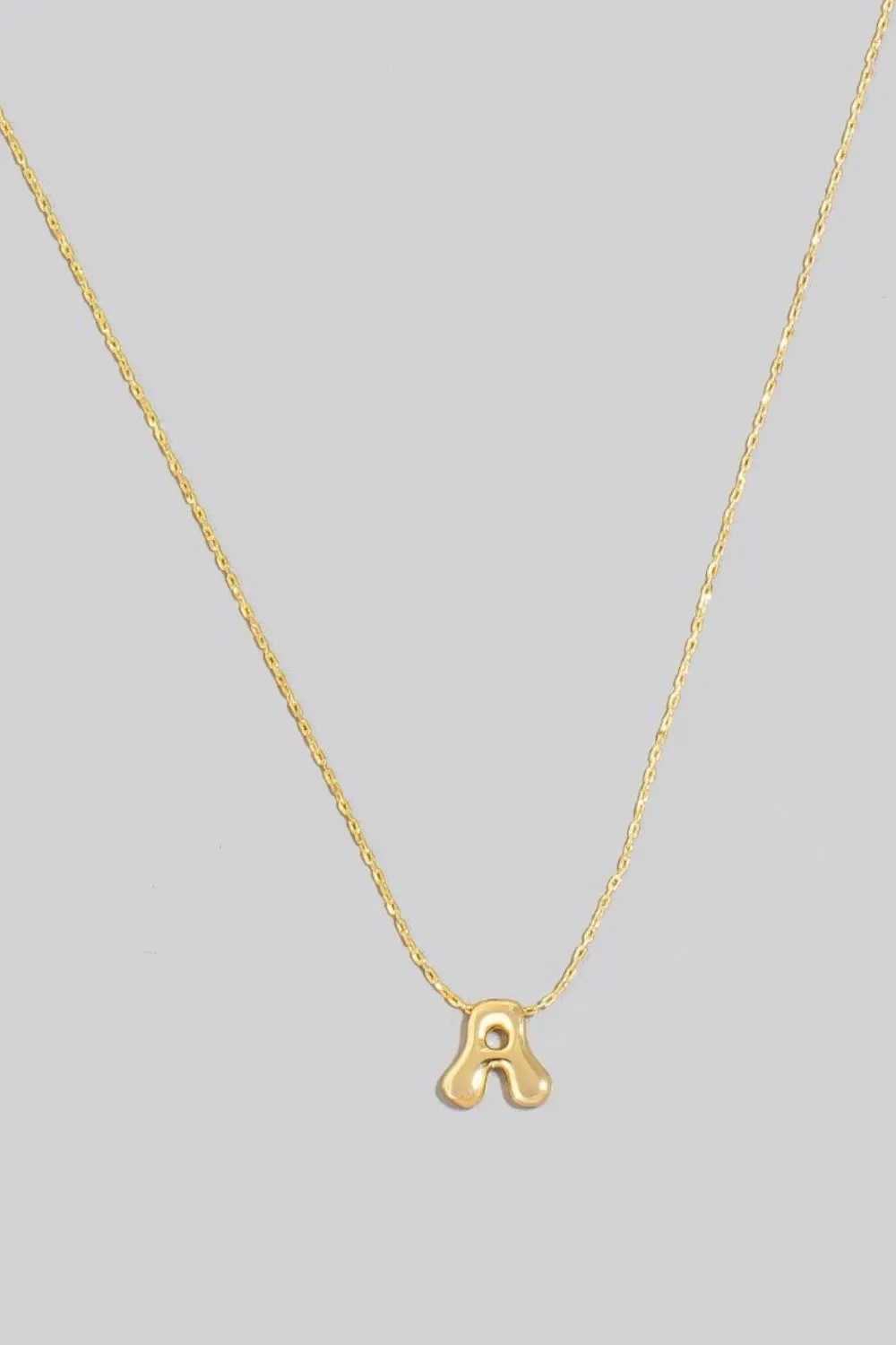 Fame Gold Dipped Bubble Letter Pendant Necklace