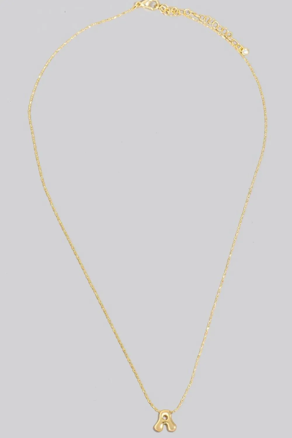 Fame Gold Dipped Bubble Letter Pendant Necklace