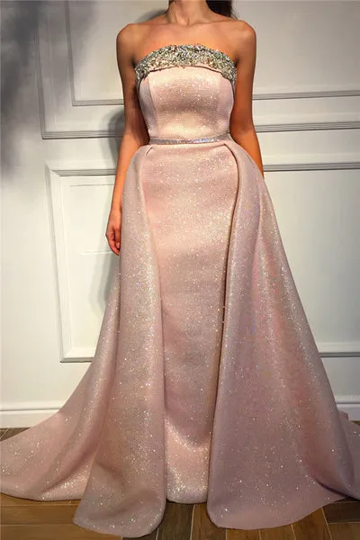 FANTASTIC SLEEVELESS BEADING LONG PROM GOWNS SAS32