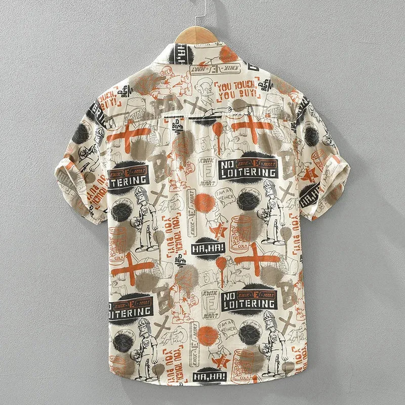 Fashion Printed Short Sleeve Shirt