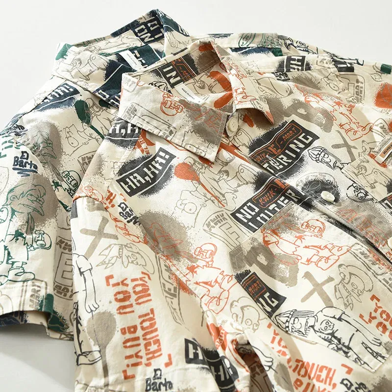 Fashion Printed Short Sleeve Shirt