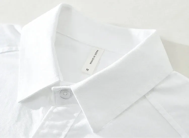 Fashion Solid Pocket Loose Shirt