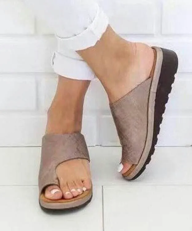 Fashion Yellow Faux Leather Splicing Peep Toe Slide Sandals LY2686