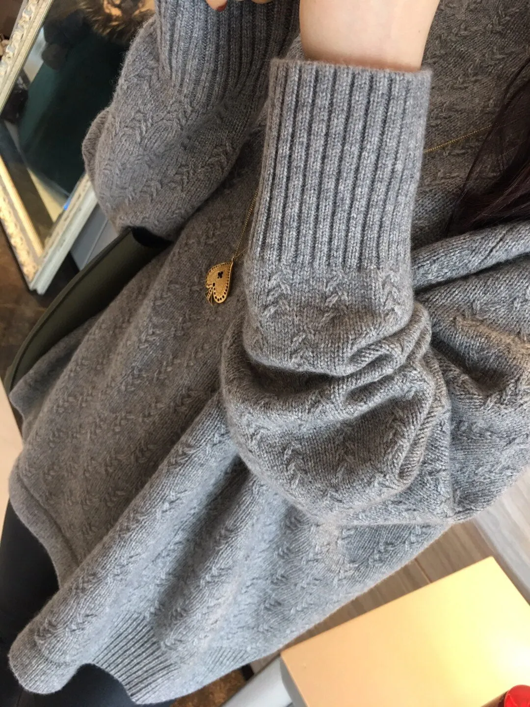 Fashionkova  Autumn Winter New Thickened Cashmere Sweater Female Twist Flower Half High Neck Pullover Woolen Knit Loose Versatile Sweater