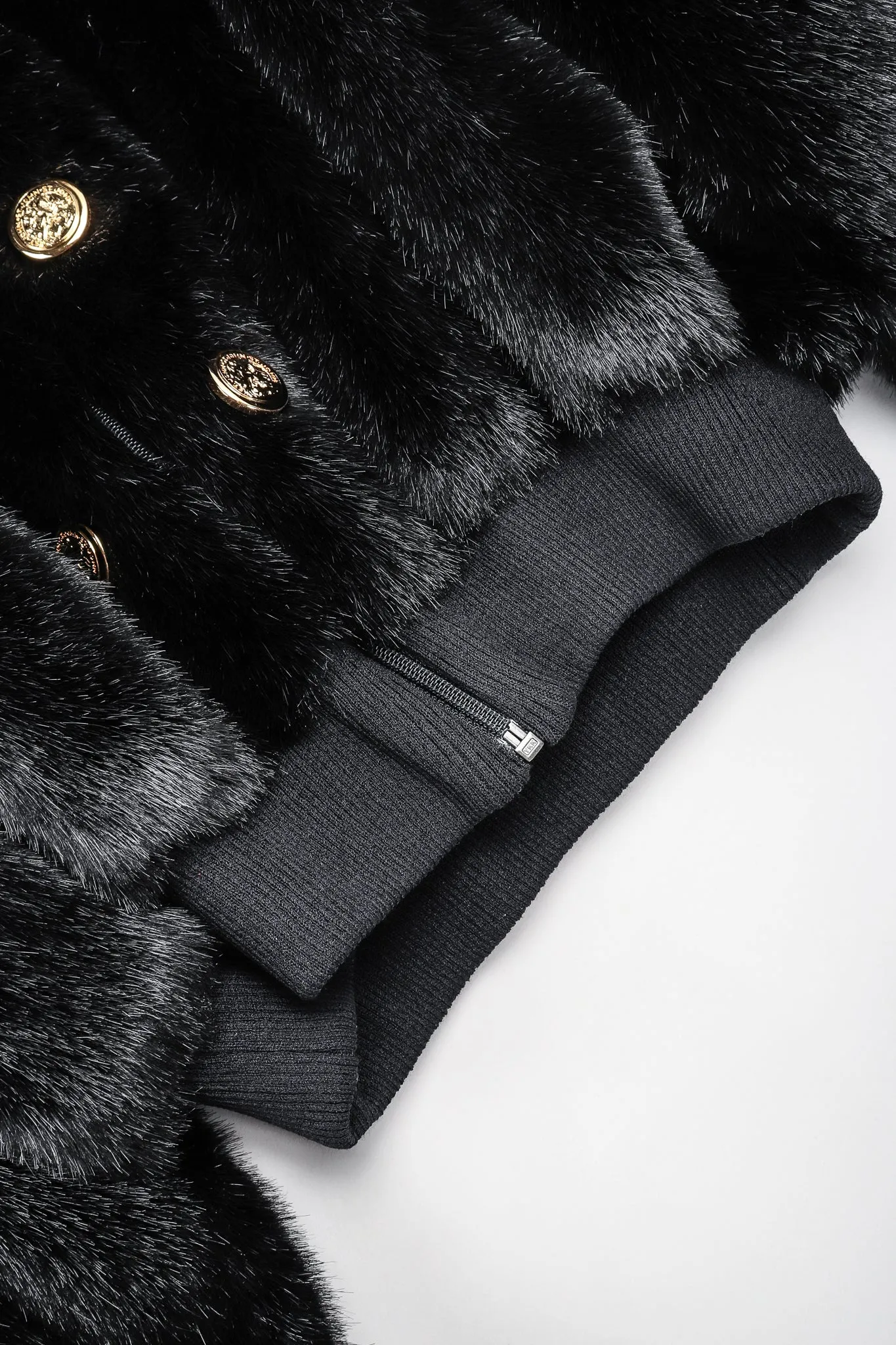 Faux Fur Cropped Bomber Jacket