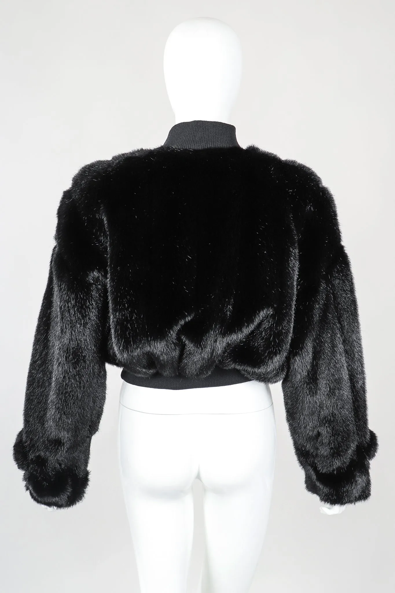 Faux Fur Cropped Bomber Jacket