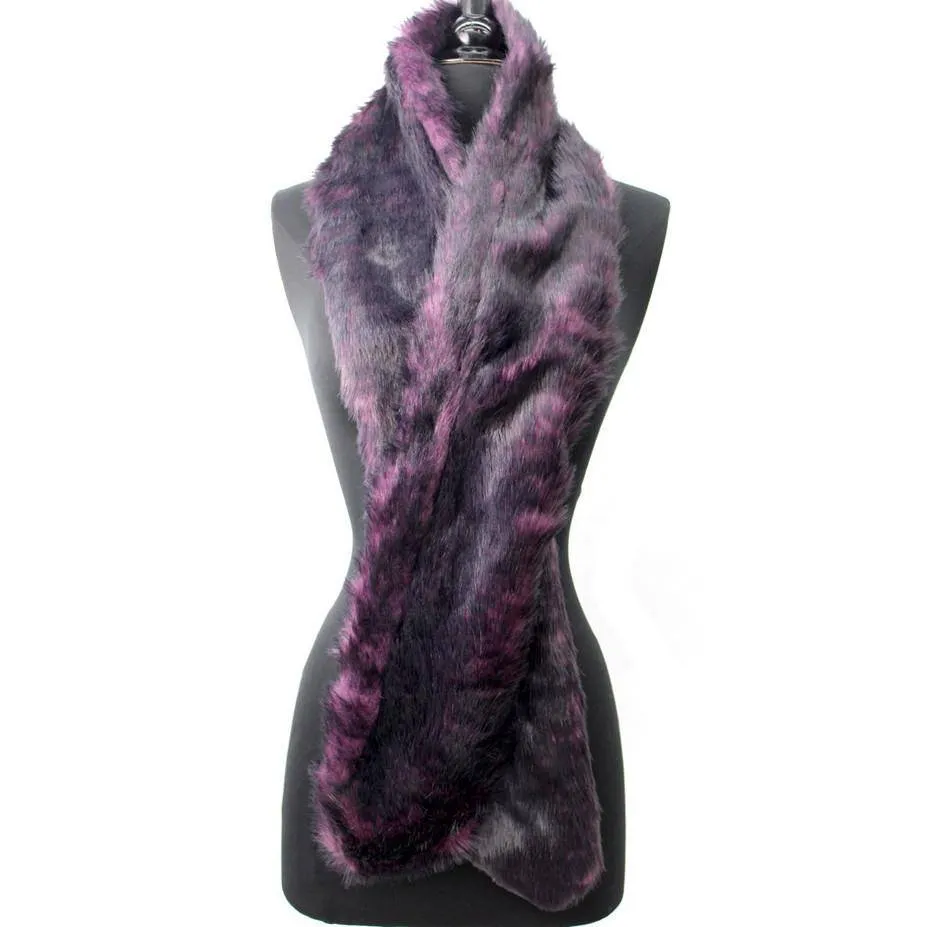 Faux Fur Muffler - Purple