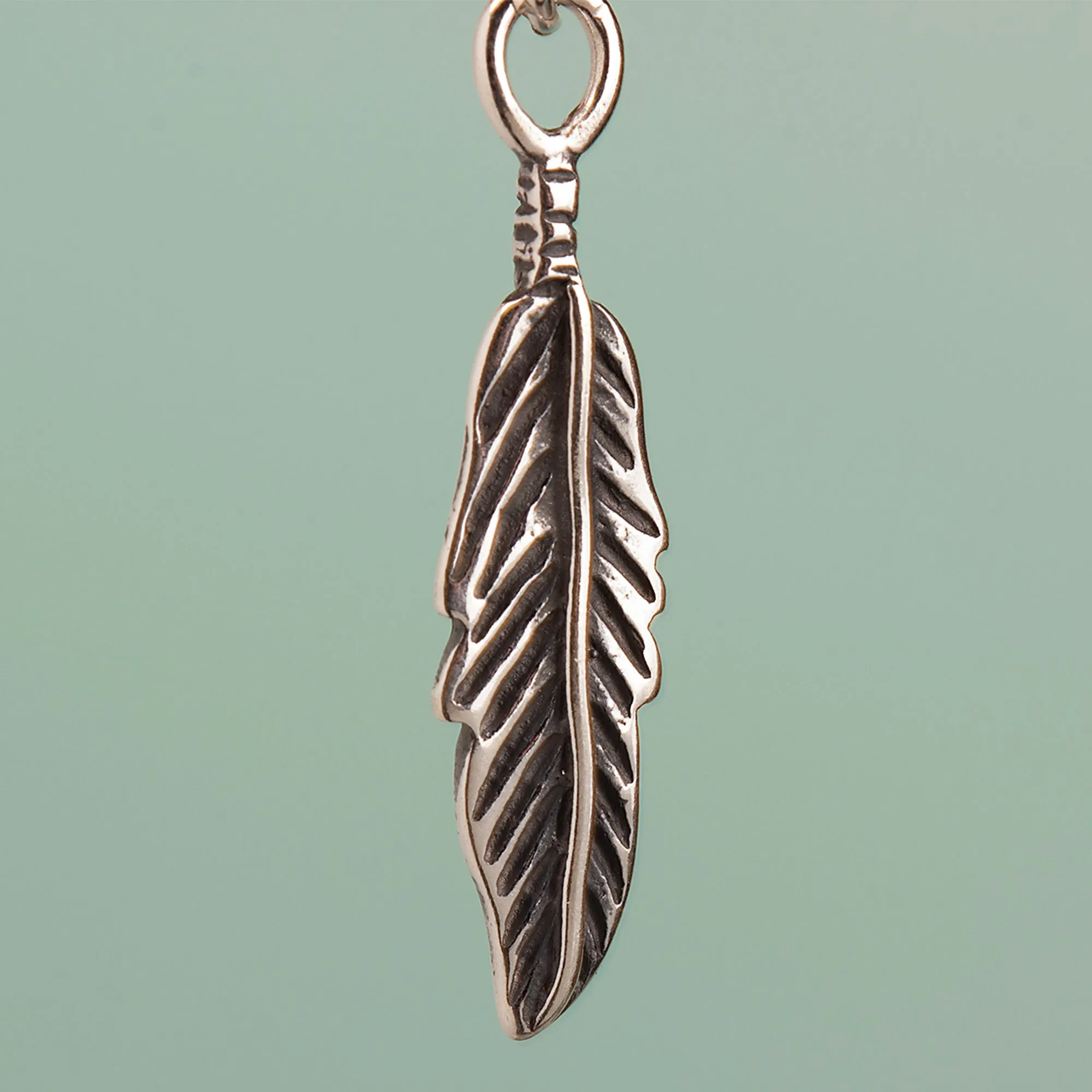 Feather Necklace - Sterling Silver