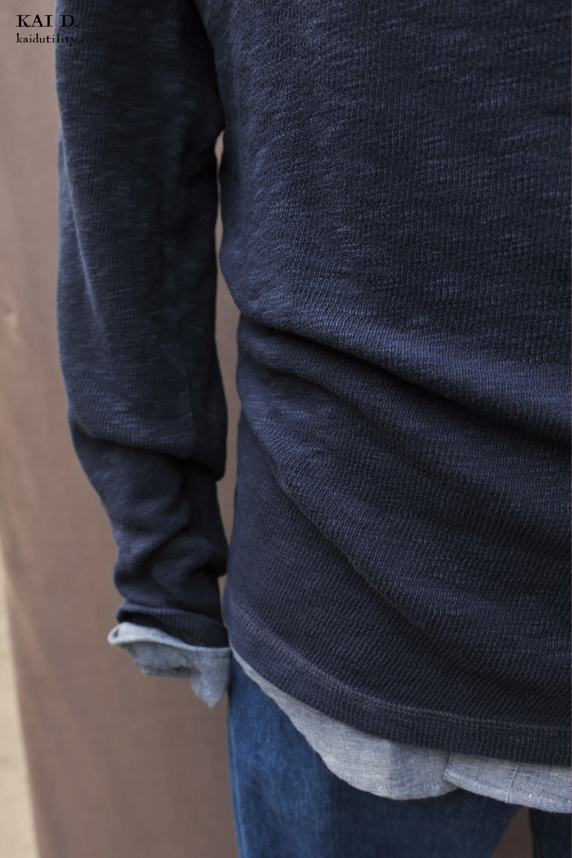 Felix Long Sleeve Tee - Indigo - XL