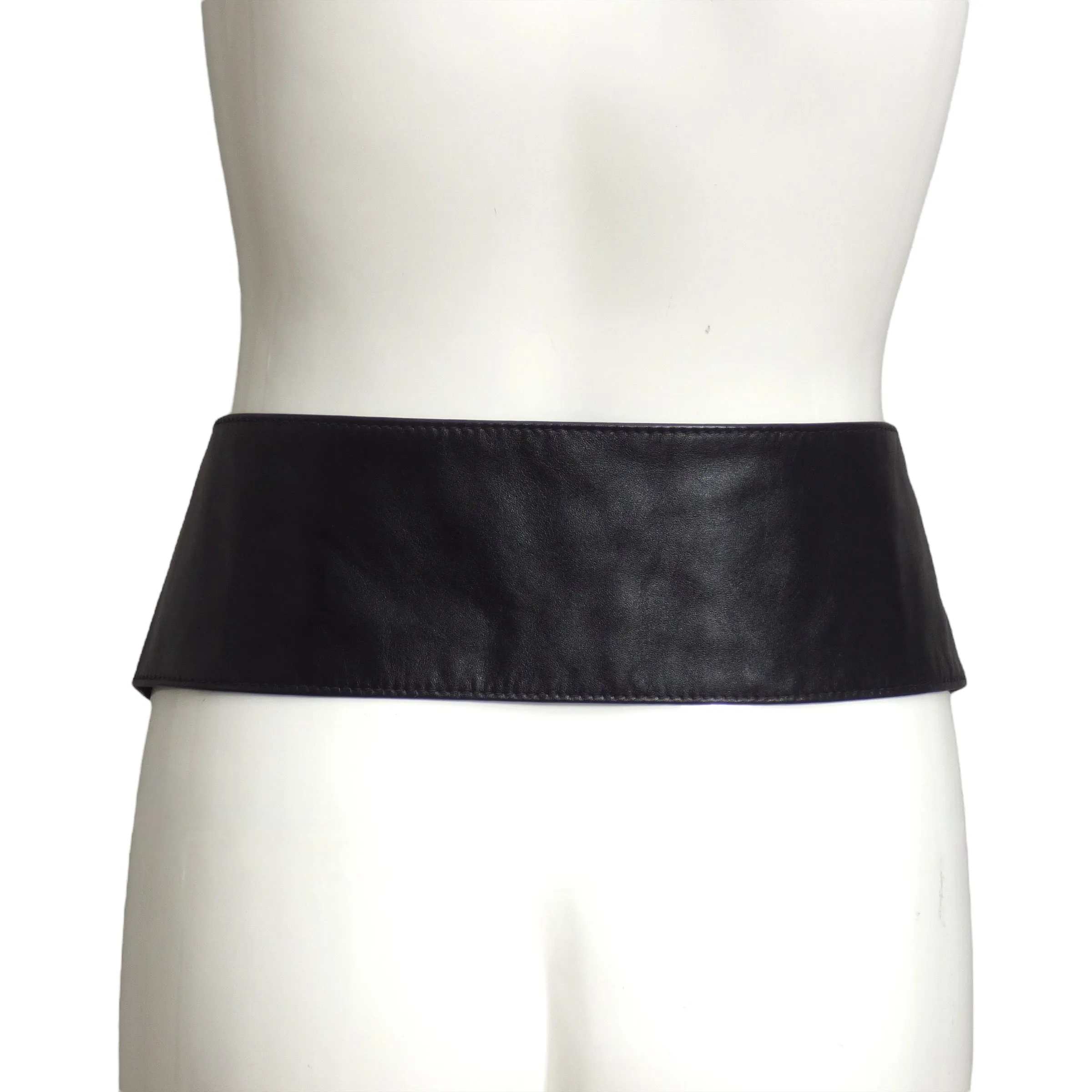 FENDI- 1983 Black Leather Waist Belt