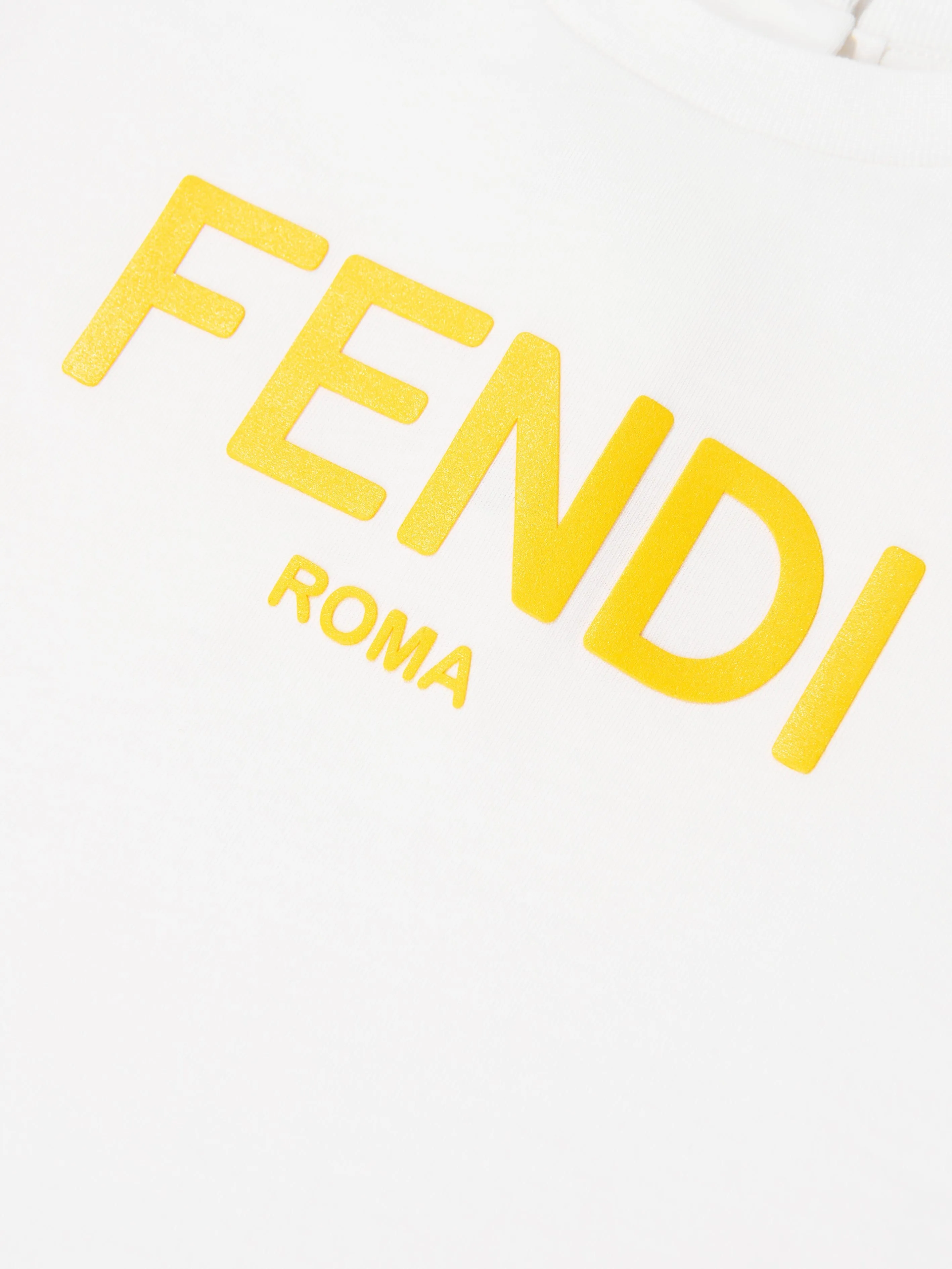 Fendi Baby Logo Print T-Shirt in White