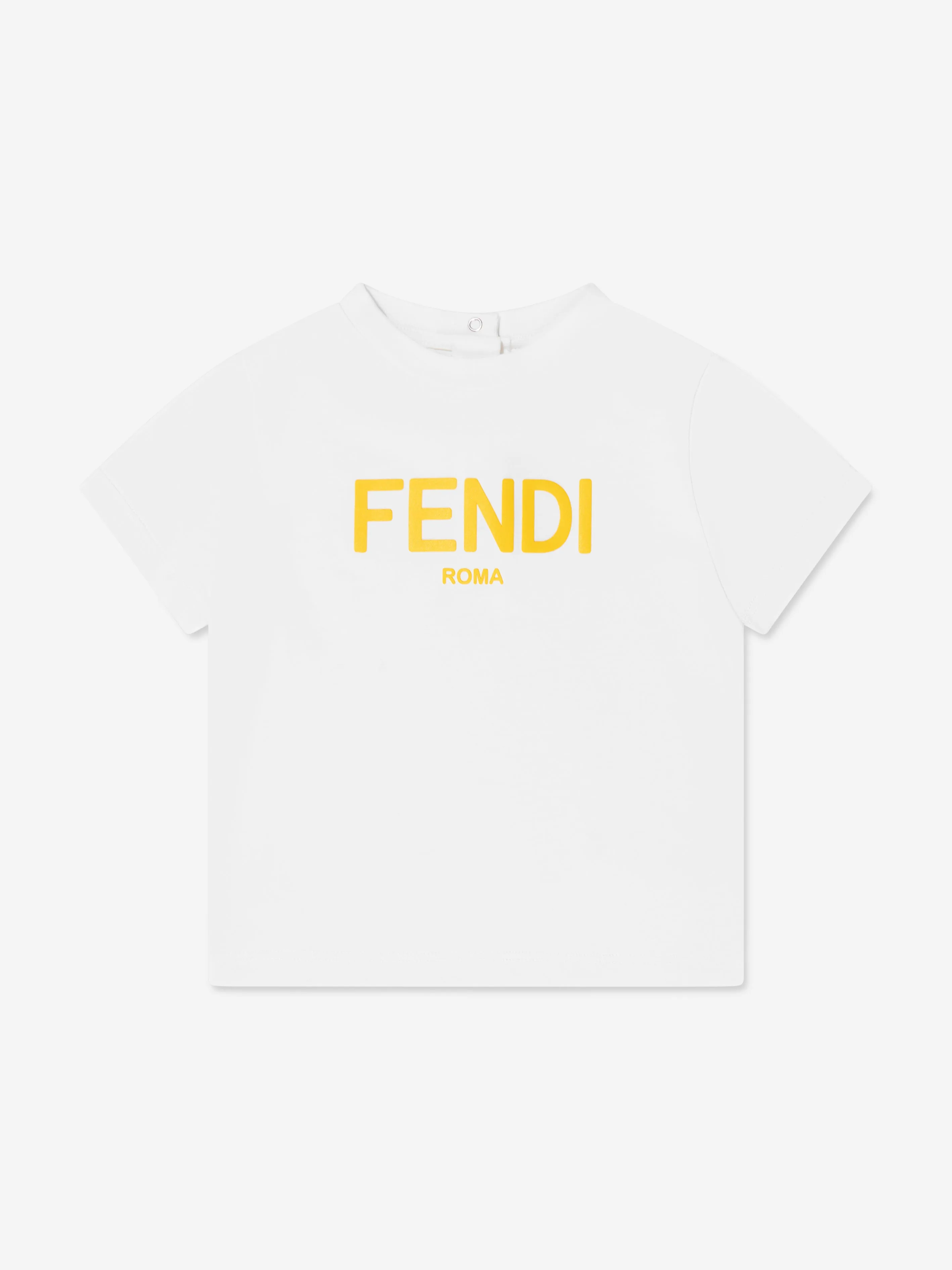 Fendi Baby Logo Print T-Shirt in White