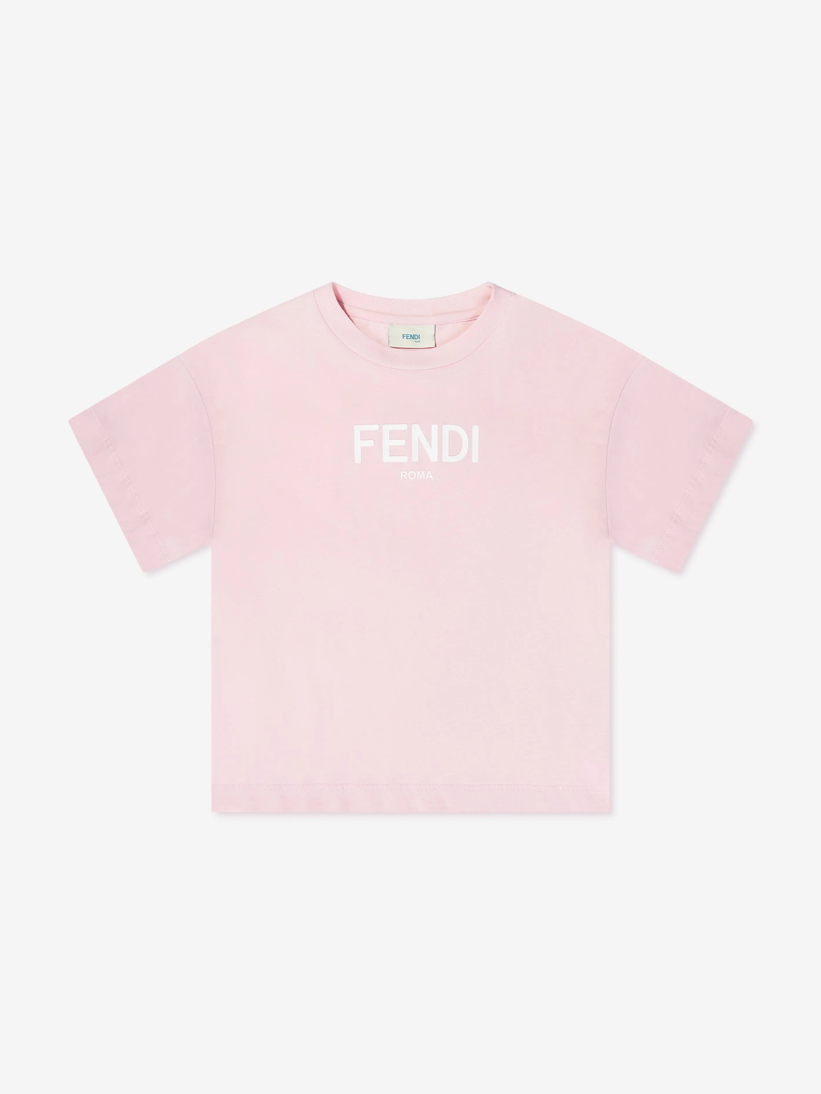 Fendi Girls Logo T-Shirt in Pink