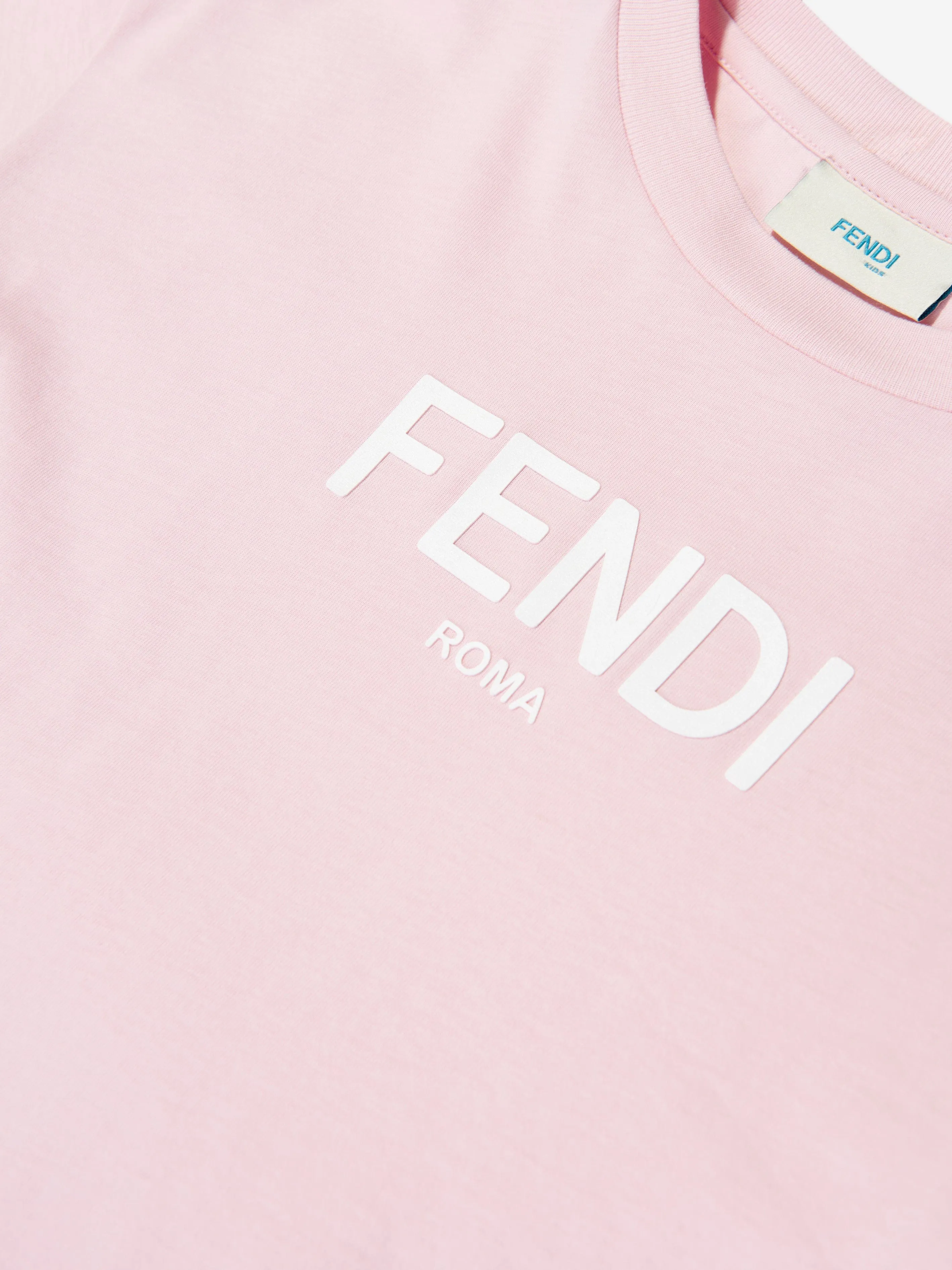 Fendi Girls Logo T-Shirt in Pink