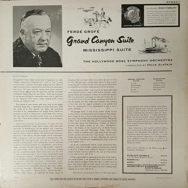 Ferde Grofé - The Hollywood Bowl Symphony Orchestra, Felix Slatkin - Grand Canyon Suite/Mississippi Suite (LP, Album, RE) (NM or M-)