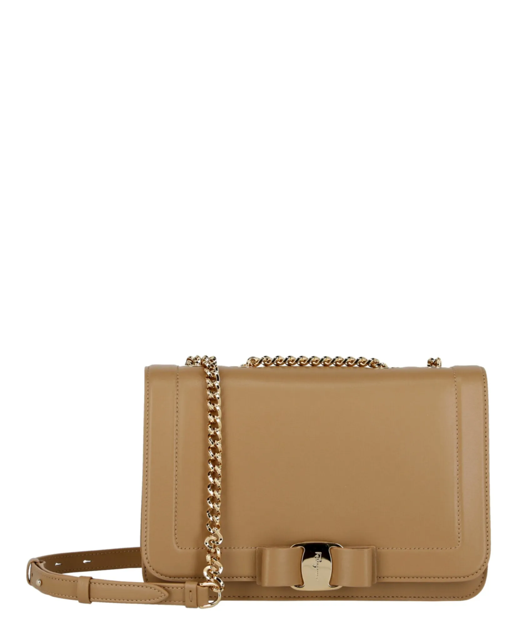 Ferragamo Vara Bow Smooth Leather Shoulder Bag