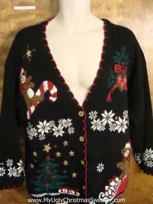 Festive Teddy Bear Ugly Xmas Sweater