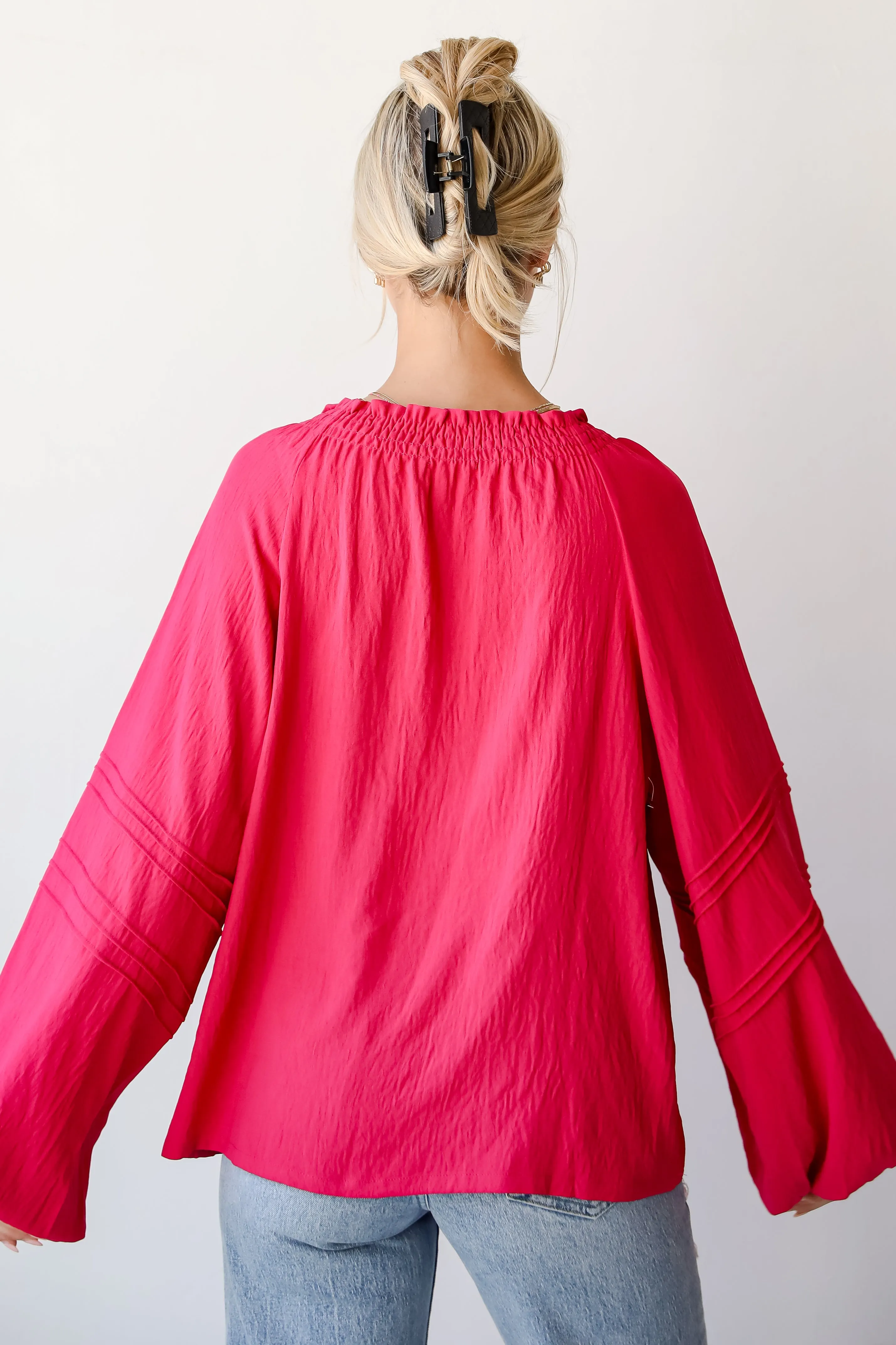 FINAL SALE - Adorable Impact Fuchsia Blouse