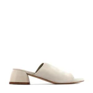 FIO BLOCK HEEL MULE LEATHER