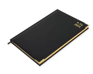 FIS A4 Diary 2024 English (Golden Corners) Black