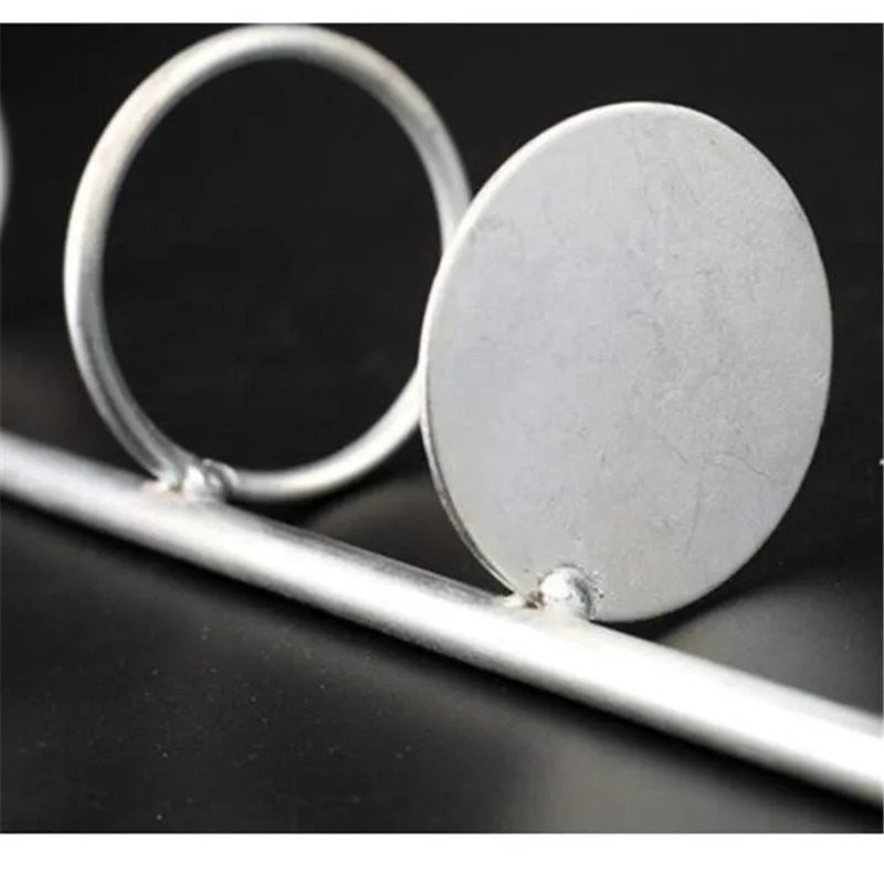 Fishing Rod Ground Holder Stainless Steel Adjustable Inserts Simple Bracket Fishing Accessories To Insert Metal Double Ring