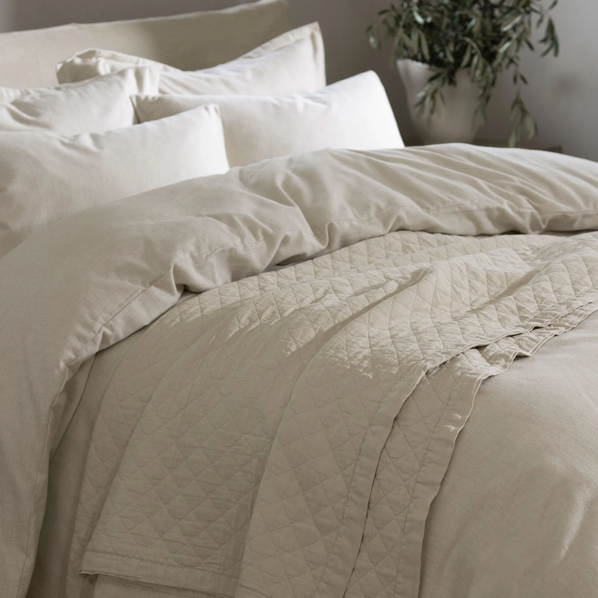 Flannel Marl Fitted Sheet