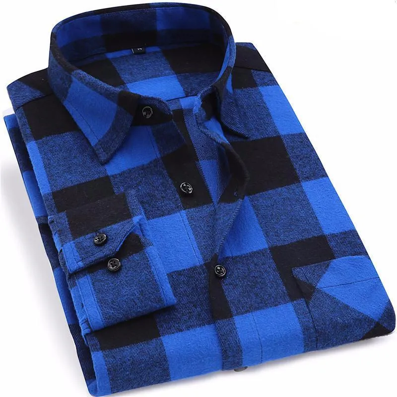 Flannel Plaid Casual Long Sleeve Shirt
