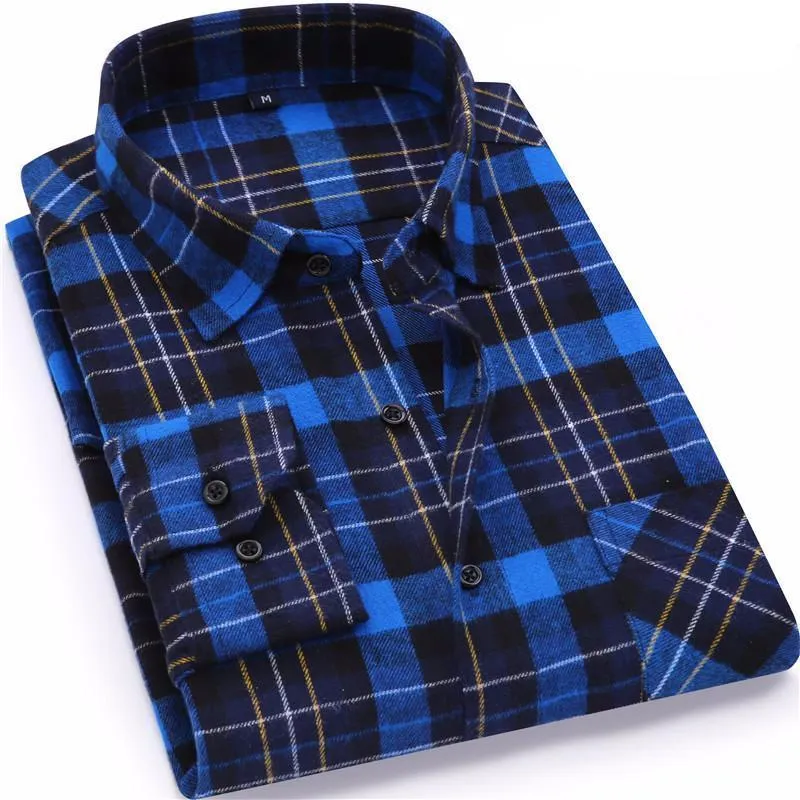 Flannel Plaid Casual Long Sleeve Shirt