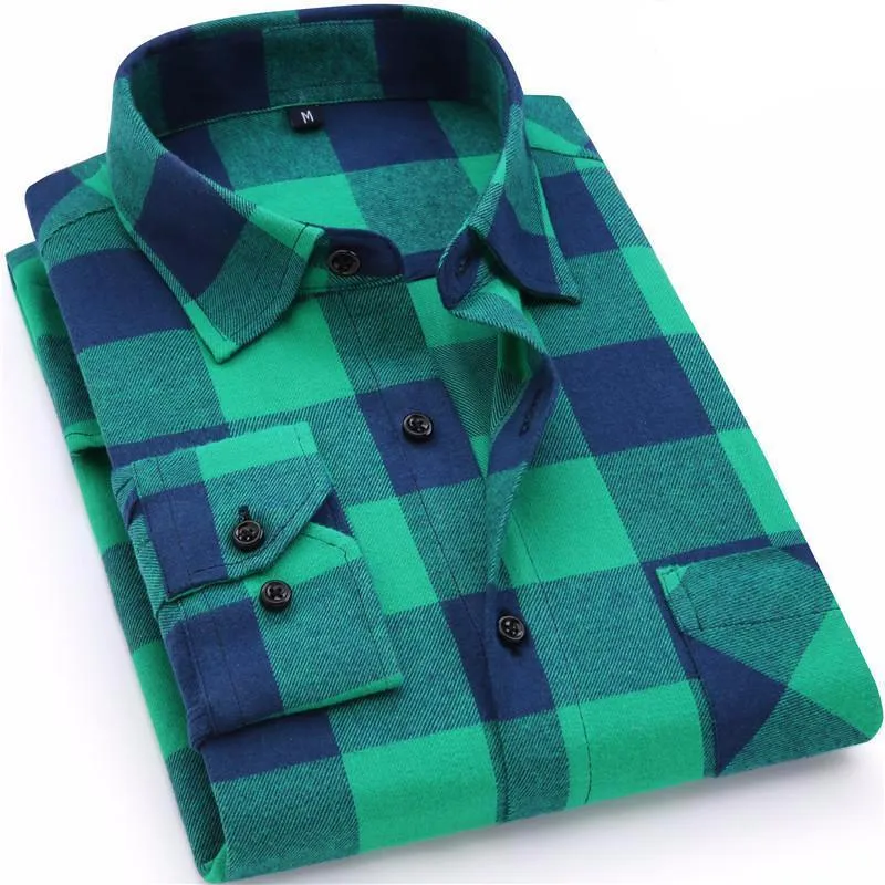 Flannel Plaid Casual Long Sleeve Shirt
