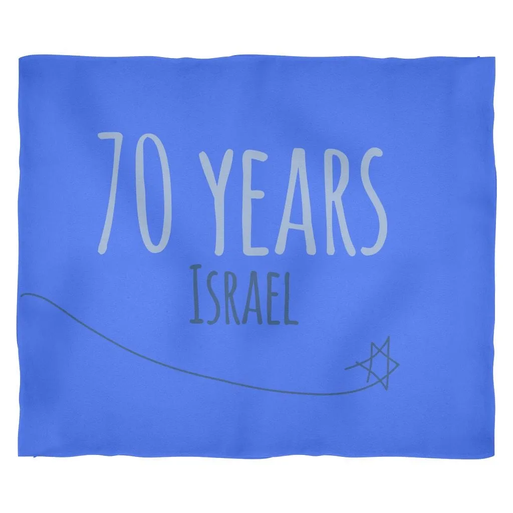 Fleece Blanket - Israel's 70th Birthday