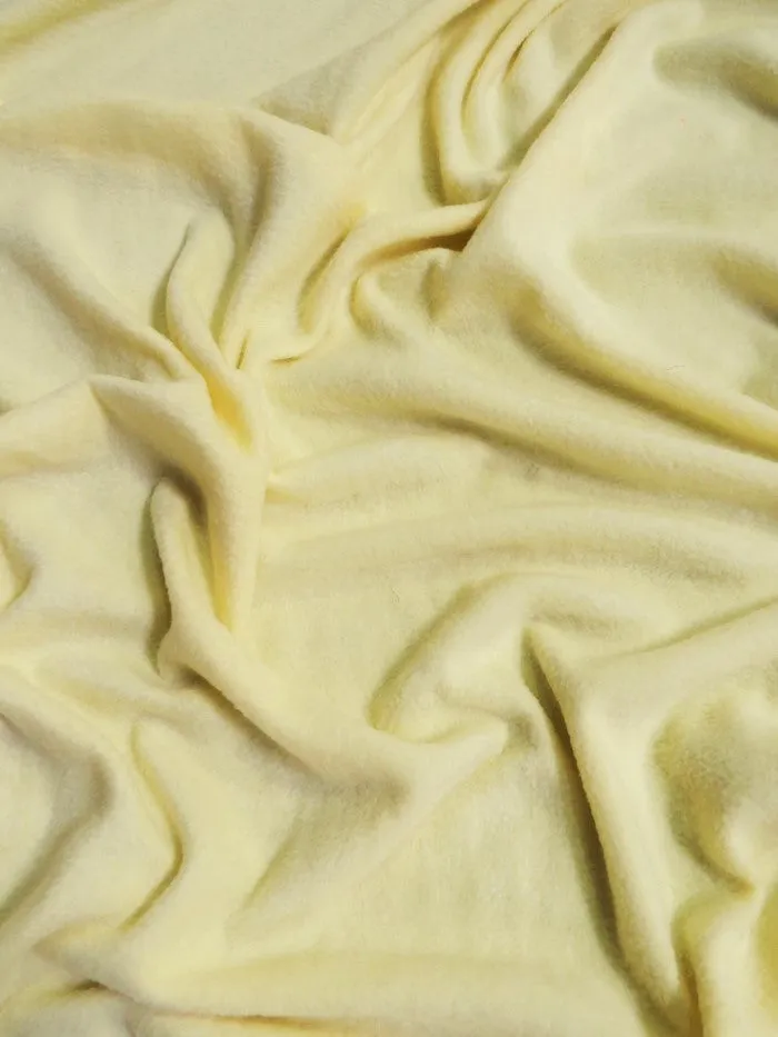 Fleece Fabric Solid / Sunrise Yellow / 30 Yard Roll