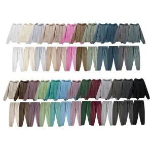Fleece Lining Oversize Hoodie & Fleece Lining Sweatpants WN9945