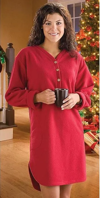 Fleece Lounge/Sleep Shirt