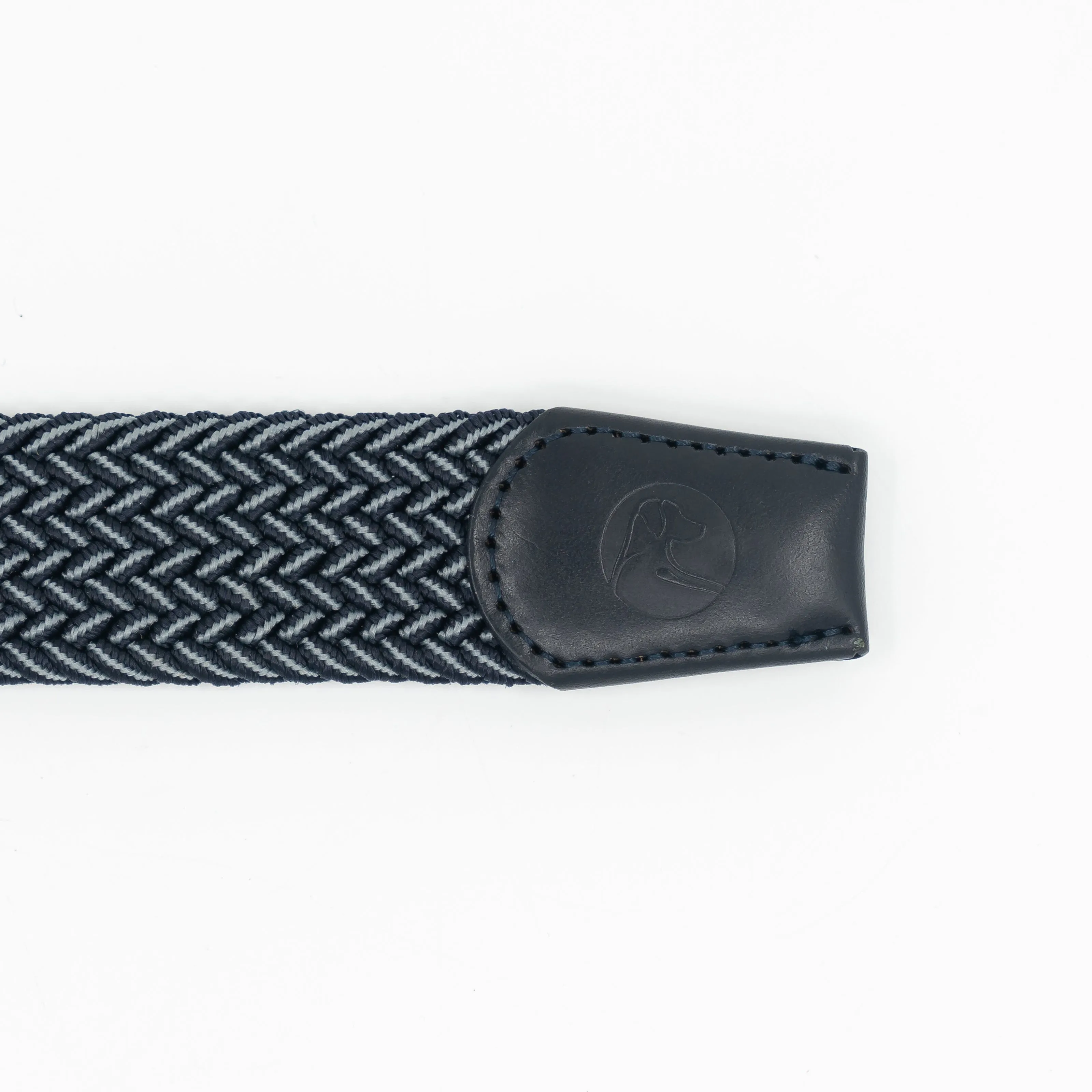 Flex Stretch Belt | The Two Color Weave - Fleet Navy/Thunder Grey