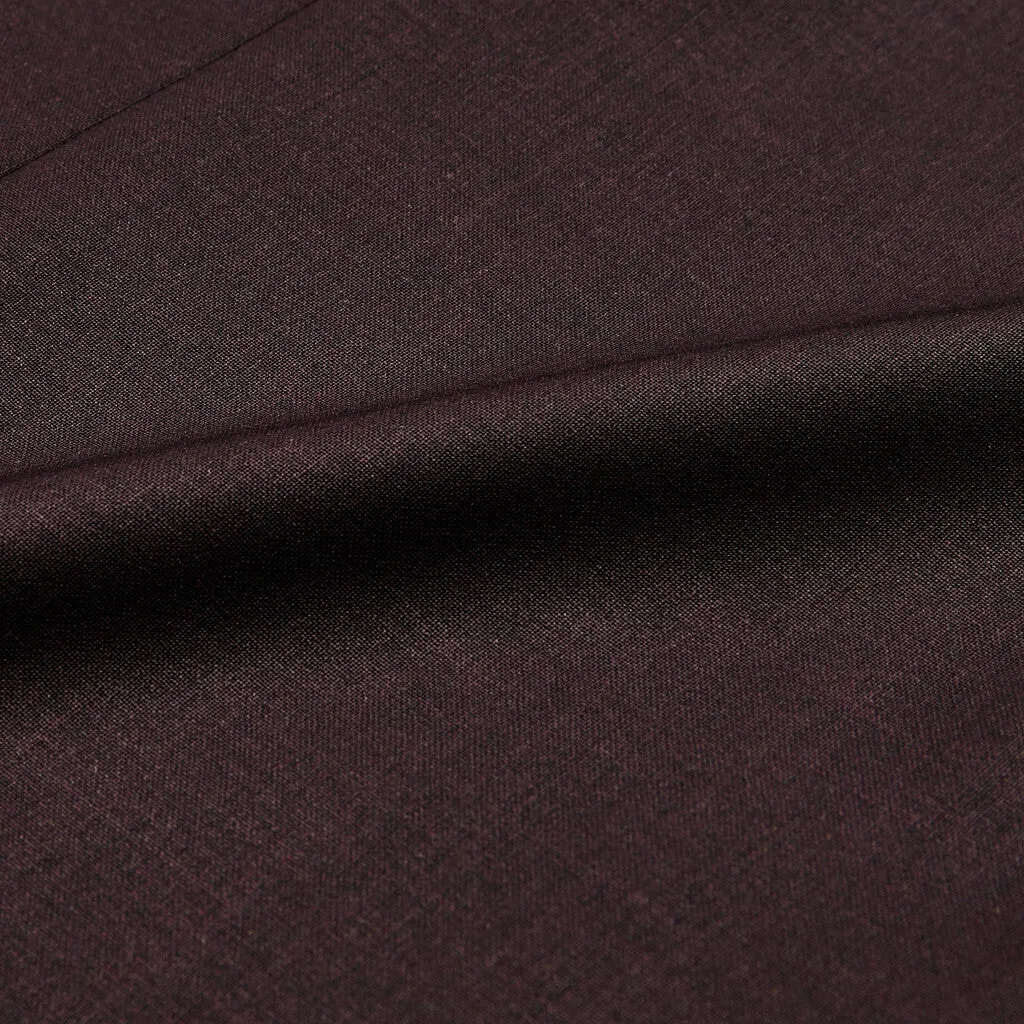 Flint Fitted Wool Suitpant - BUR Burgundy