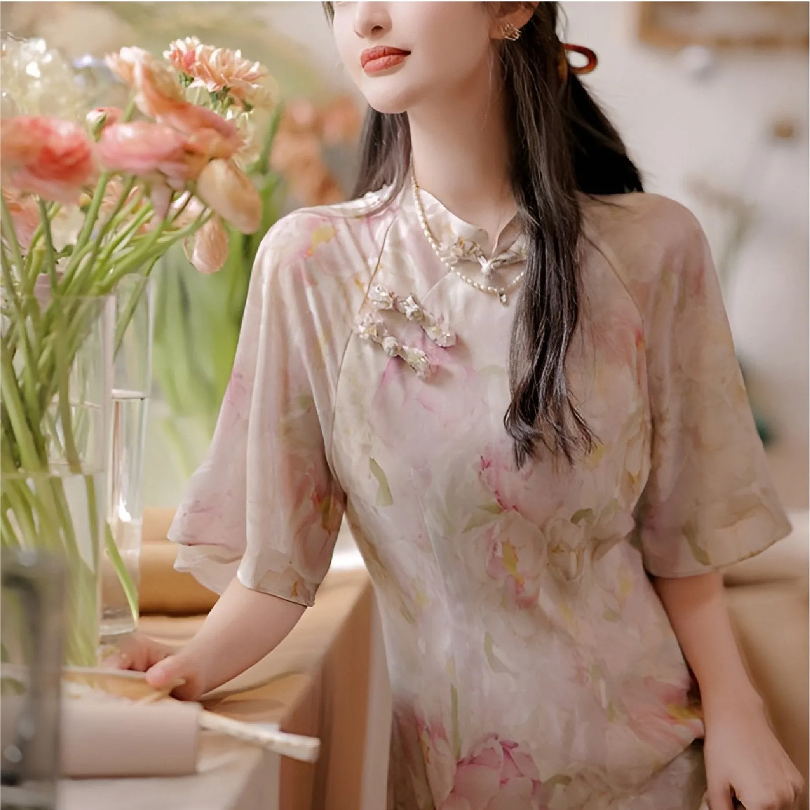 Floral Modern Cheongsam
