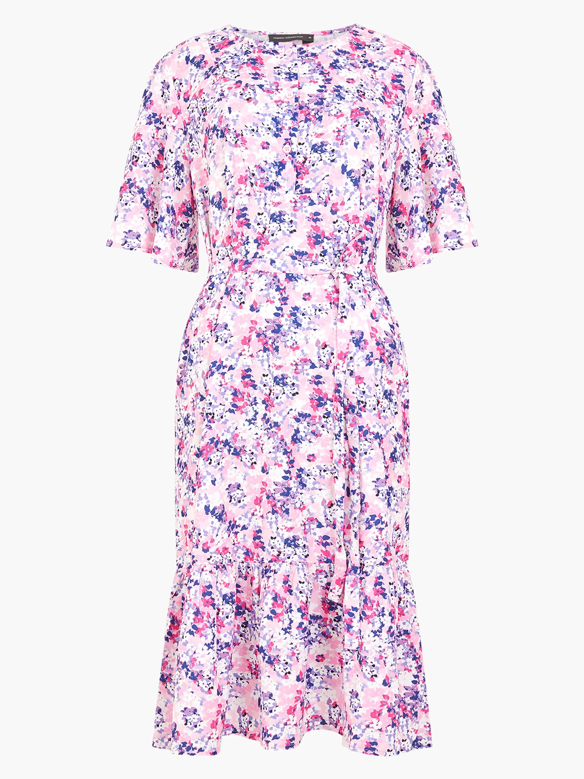 Floral Print Angel Sleeve Dress