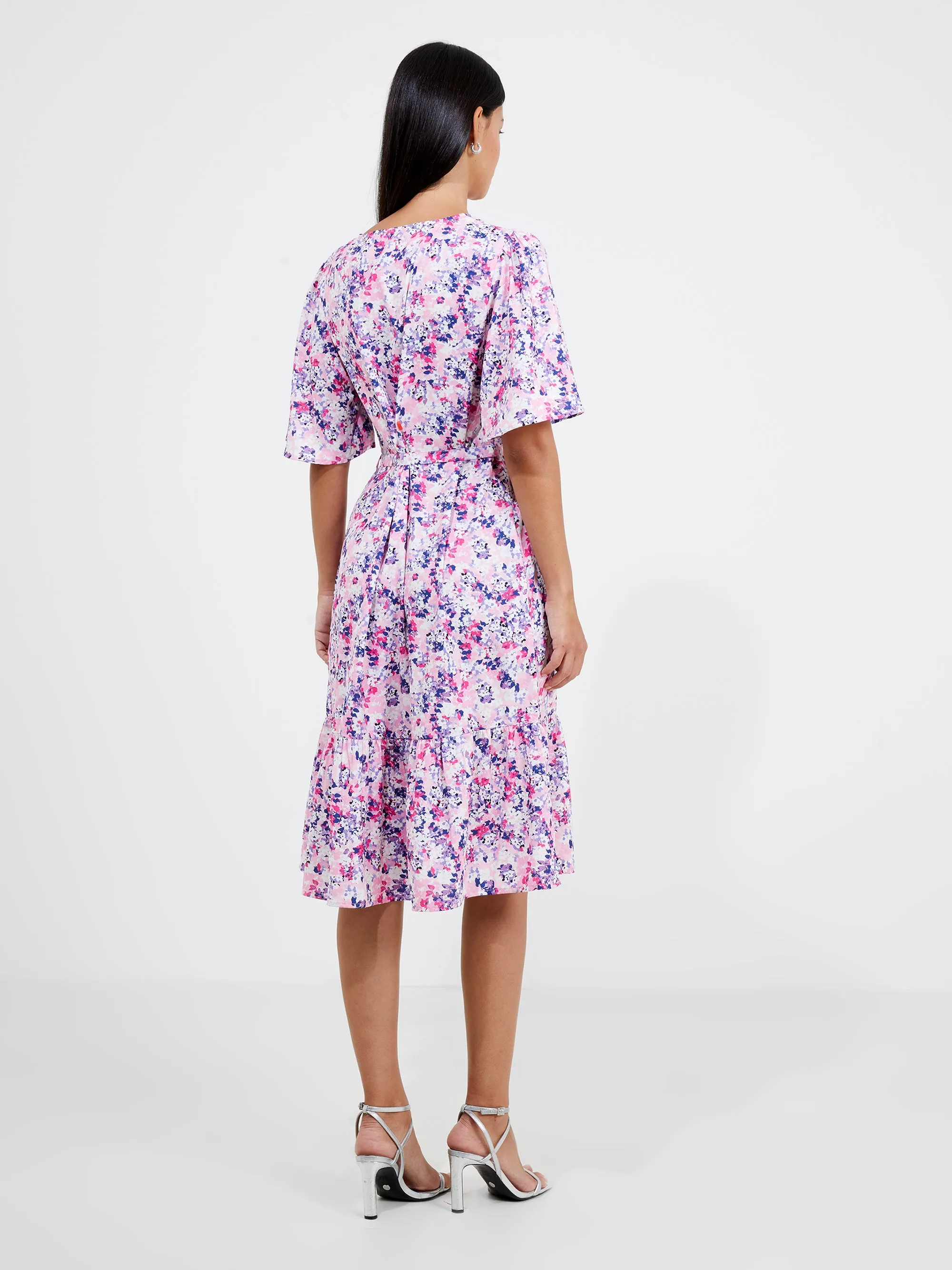 Floral Print Angel Sleeve Dress
