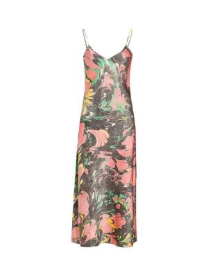 Floral Silk Slip Dress