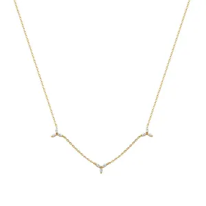 Floral Trillium Station Necklace