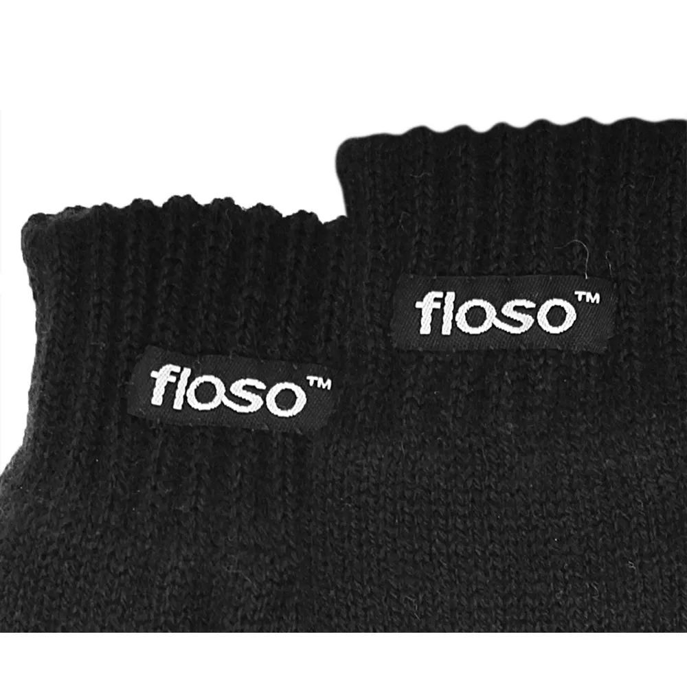 FLOSO Childrens Unisex Knitted Thermal Thinsulate Gloves (3M 40g)